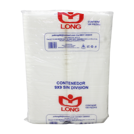 CONTENEDOR L 38 LISO LONG 100 PIEZA...