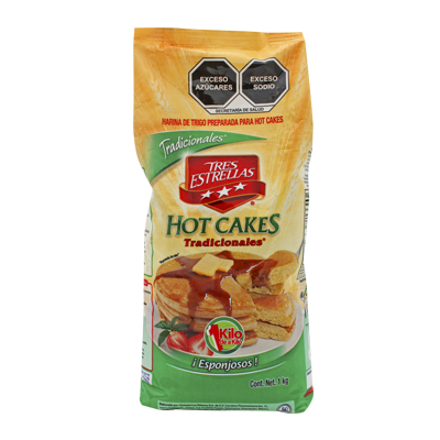 HARINA PARA HOT CAKES TRES ESTRELLA...