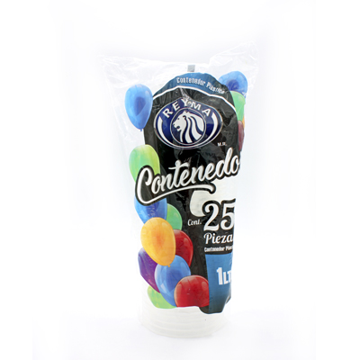 ENVASE TRANSPARENTE REYMA 1 LT 25 P...