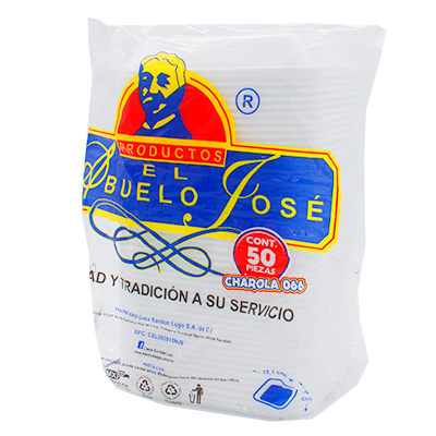 CHAROLA DE UNICEL No 66 EL ABUELO J...