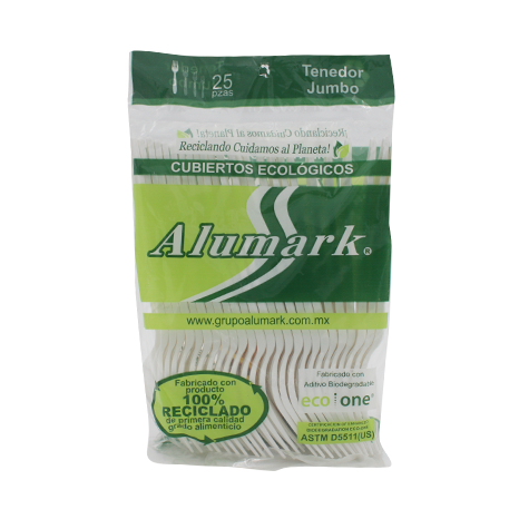 TENEDOR JUMBO BIODEGRADABLE ALUMARK...