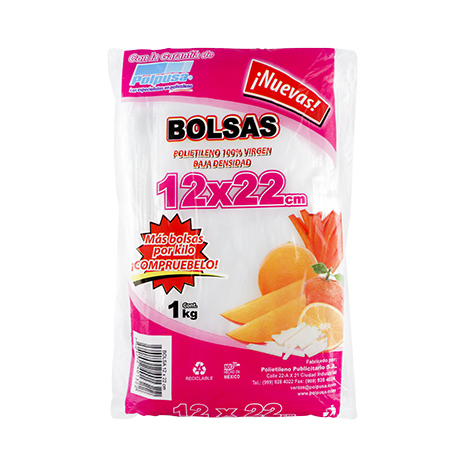 BOLSA NATURAL 1/4 KGS 12 X 22 CM BA...